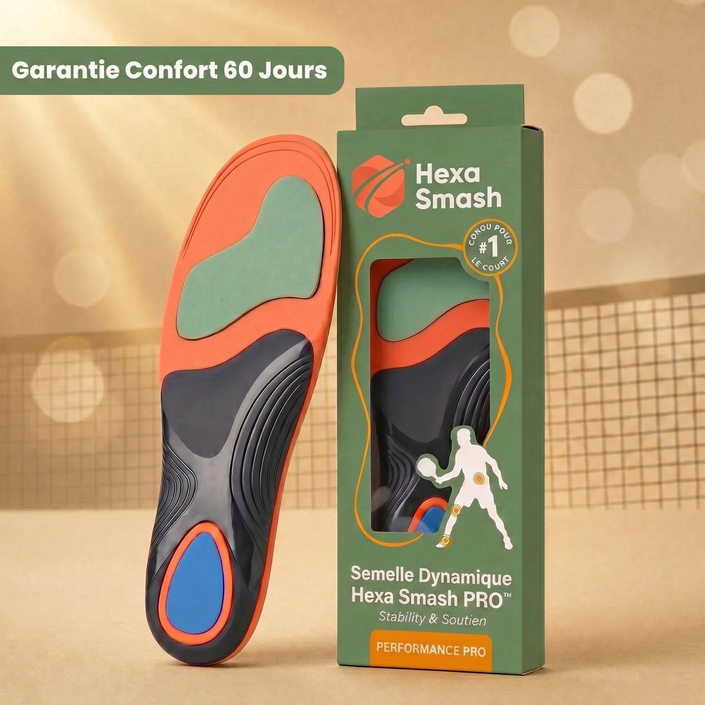 Semelles Pickleball HexaSmash